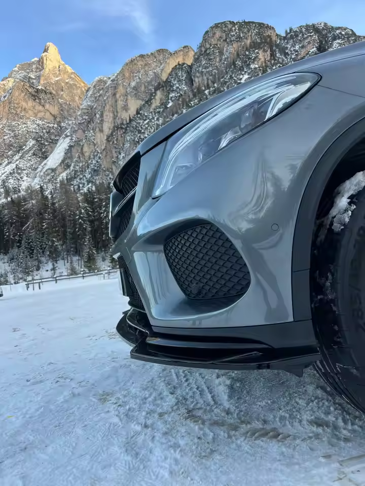 Mercedes GLE C292 Coupe Gloss Black Front Splitter (2015-2019)