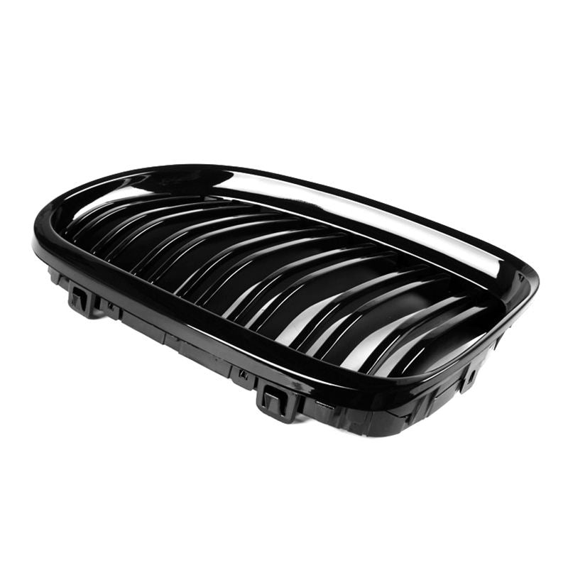 BMW 3 Series E90/E91 LCI Gloss Black Double Slat Front Grills (2009-2013)