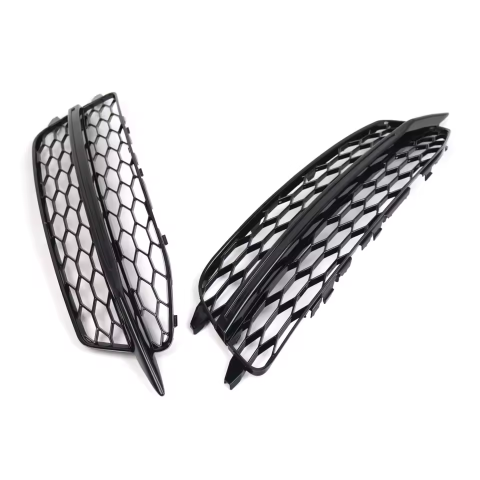 Audi A6 S-Line / S6 C7 Gloss Black Fog Light Grills (2012-2015)