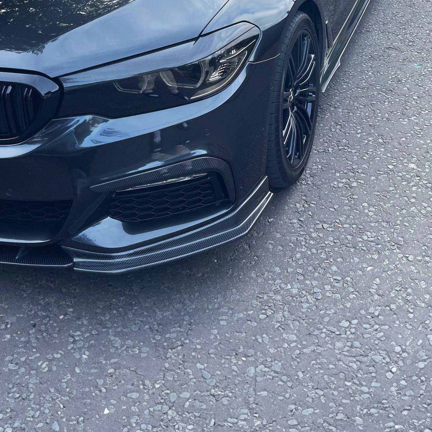 BMW 5 Series G30 M-Sport Carbon Fibre Fd Style Front Lip Splitter (2017-2020)