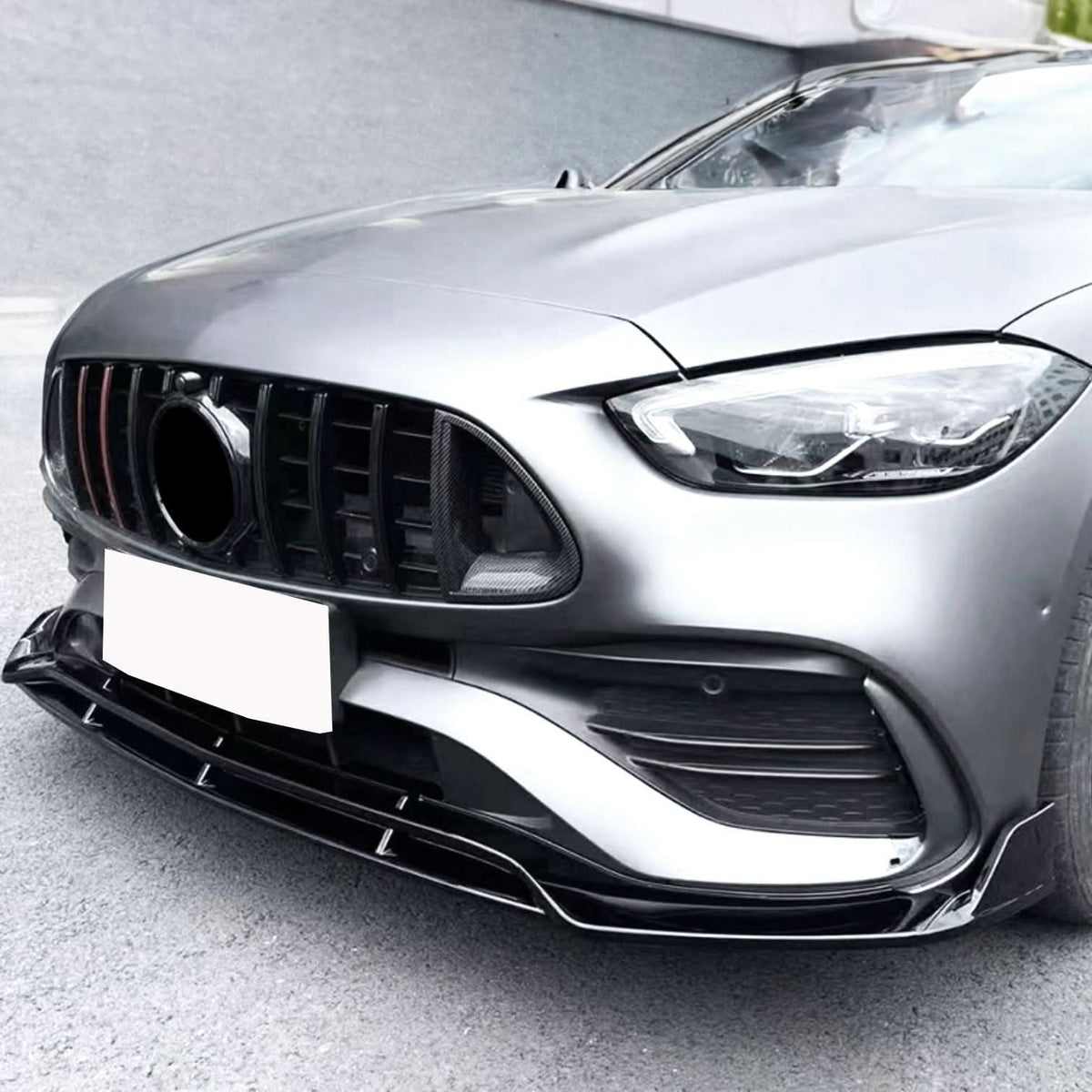 Mercedes C-Class W206 B2 Style Gloss Black Front Lip Splitter (2022+)