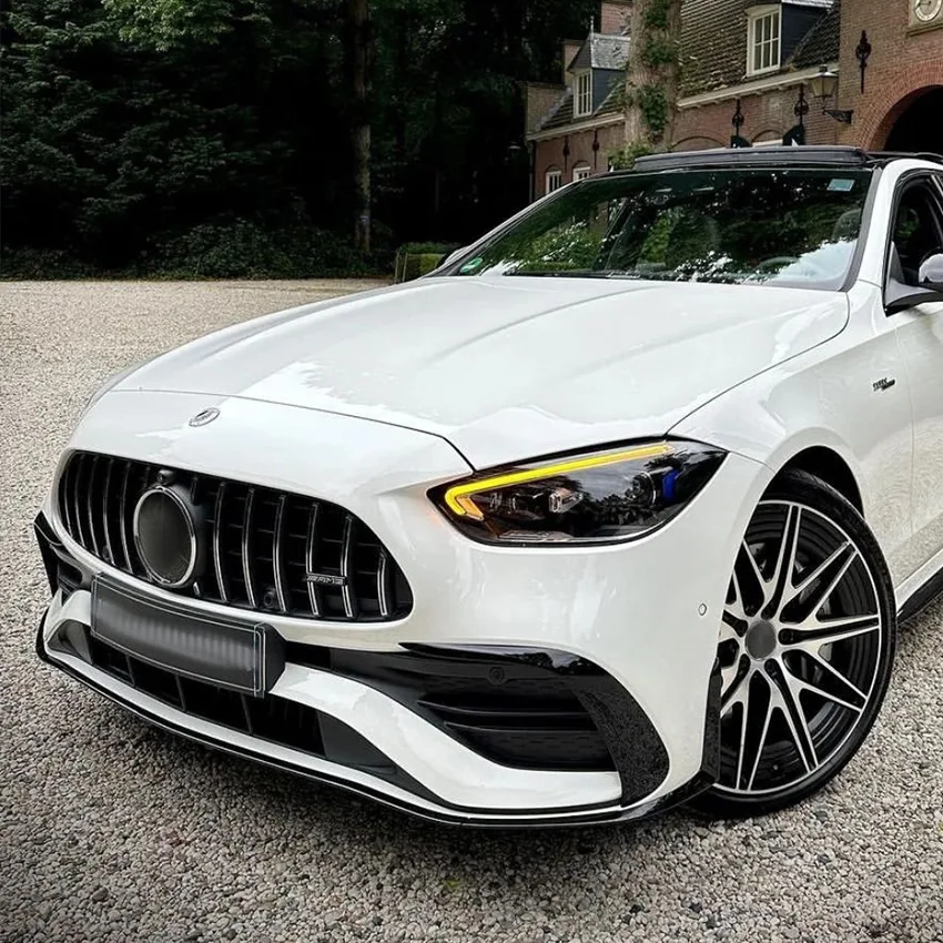 Mercedes C-Class W206 AMG Style Gloss Black Front Lip Splitter (2022+)