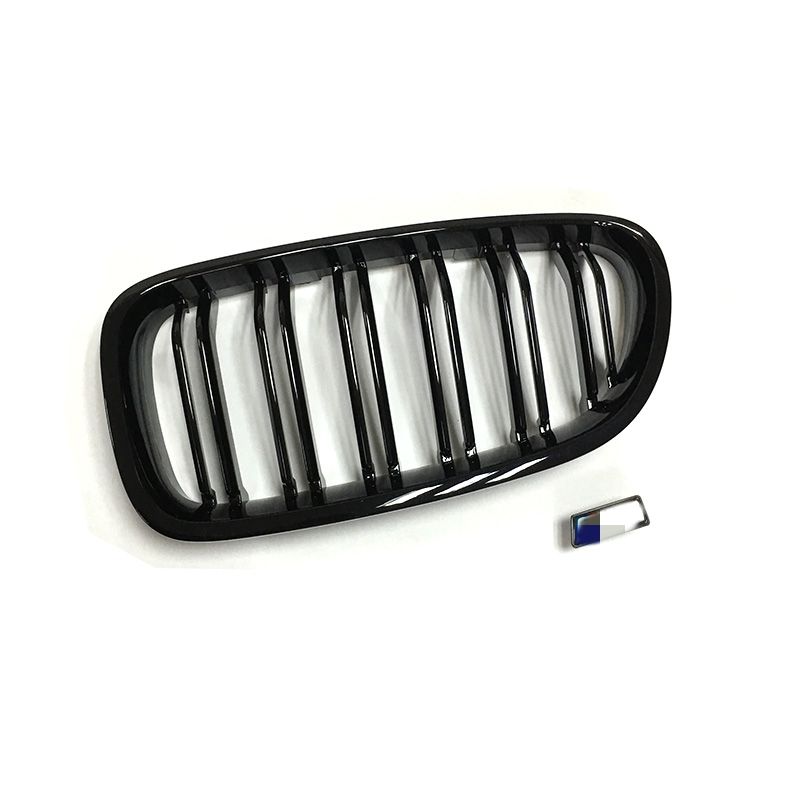 BMW 5 Series / M5 F10/F11 Gloss Black Double Slat Front Grills (2010-2017)