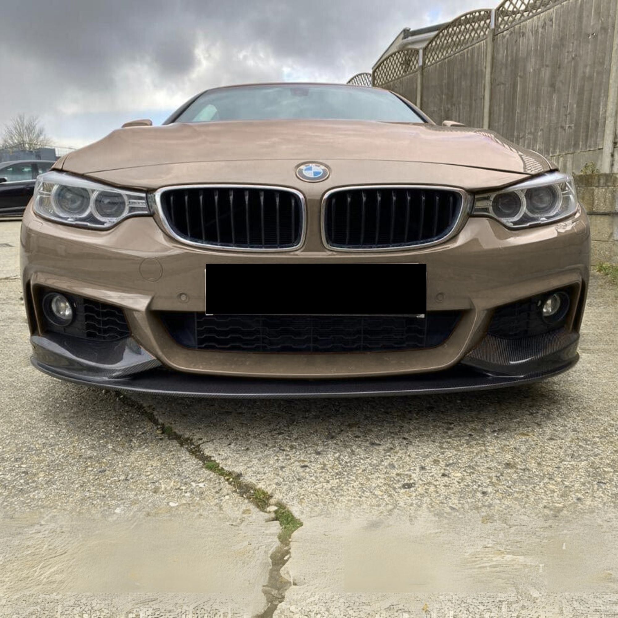BMW 4 Series F32 F33 F36 M Sport Carbon Fibre M Performance Style Front Lip Splitter (2014-2019)