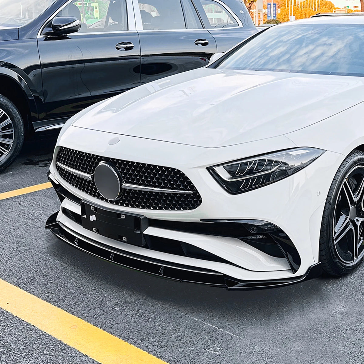 Mercedes CLS C257 Facelift AMG Style Gloss Black Front Lip Splitter (2022-2024)