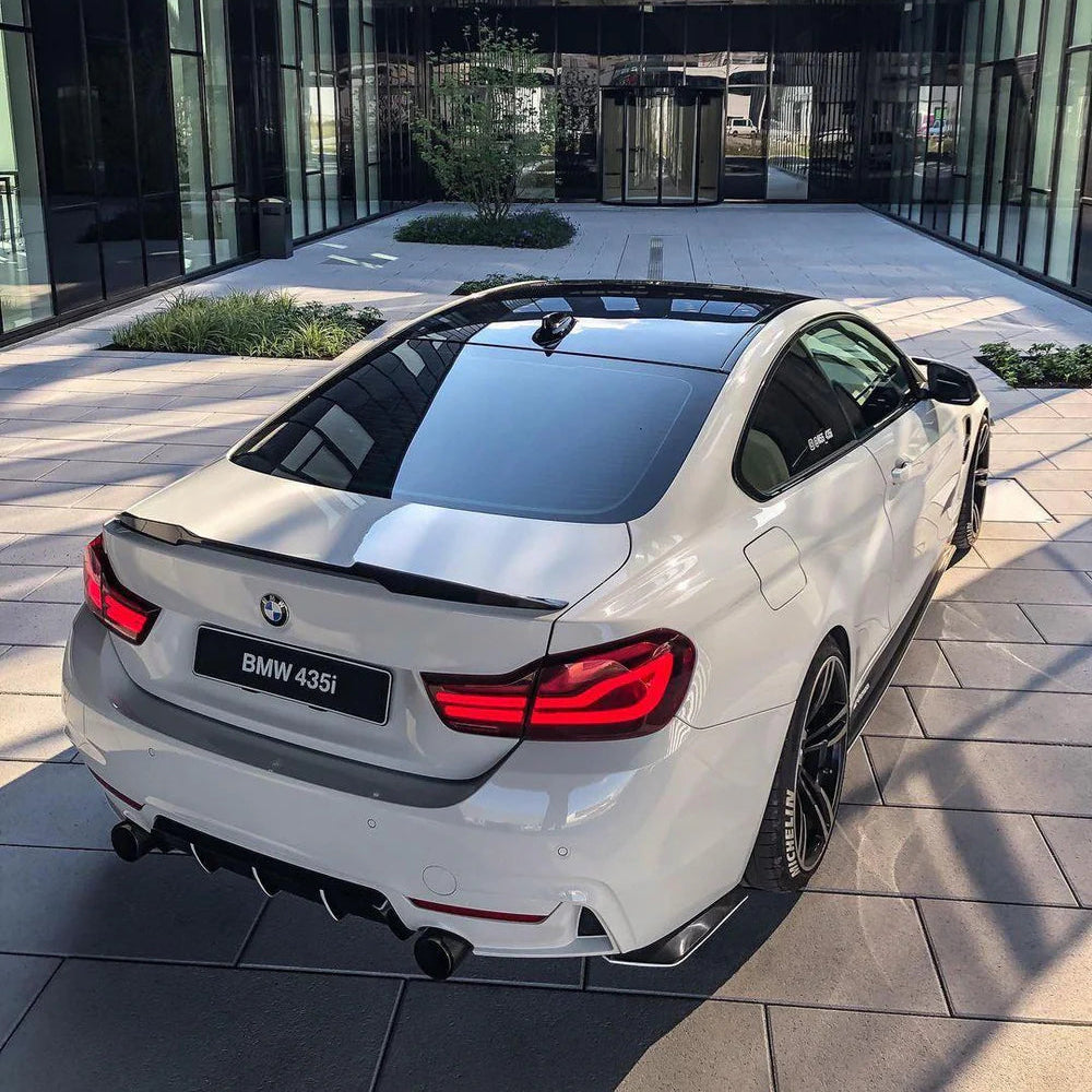 BMW 4 Series F32 Pre-Preg Dry Carbon Fibre M4 Style Rear Spoiler By OPTIC (2014-2019)