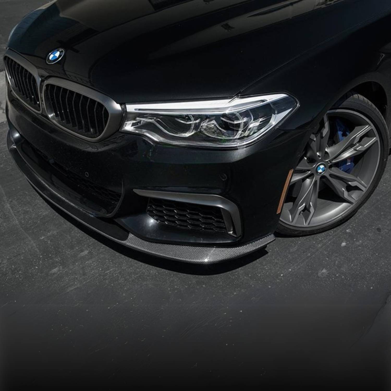 BMW 5 Series G30 M-Sport Carbon Fibre 3D Style Front Lip Splitter (2017-2020)